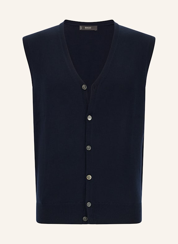 BOGGI MILANO Knitted Merino Waistcoat BLAU