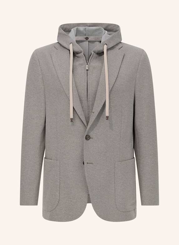 BOGGI MILANO Madison Sweatshirt Jacket in a Stretch Cotton Blend BRAUN