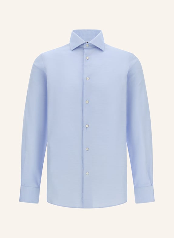BOGGI MILANO Regular Fit Striped Cotton Shirt HELLBLAU
