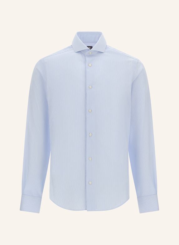 BOGGI MILANO Slim Fit Striped Cotton Shirt HELLBLAU