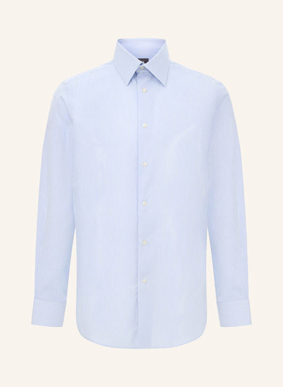 BOGGI MILANO Regular Fit Striped Cotton Shirt HELLBLAU