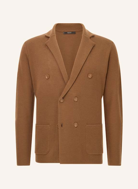 BOGGI MILANO Merino Wool Double-Breasted Jacket BRAUN