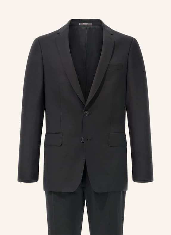 BOGGI MILANO Micro Pattern Suit in Natural Stretch Wool DUNKELBRAUN