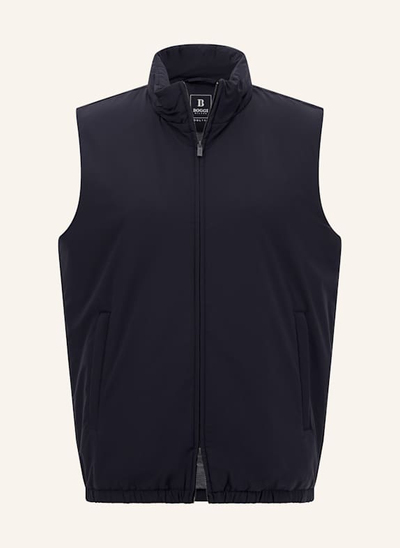 BOGGI MILANO Technical Fabric Gilet BLAU