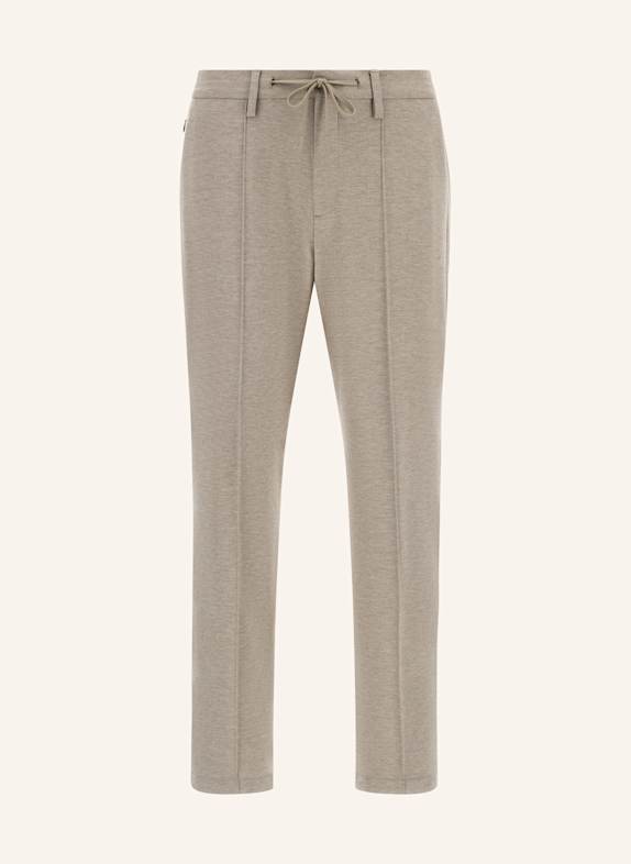 BOGGI MILANO Viscose Blend Jersey Trousers BRAUN