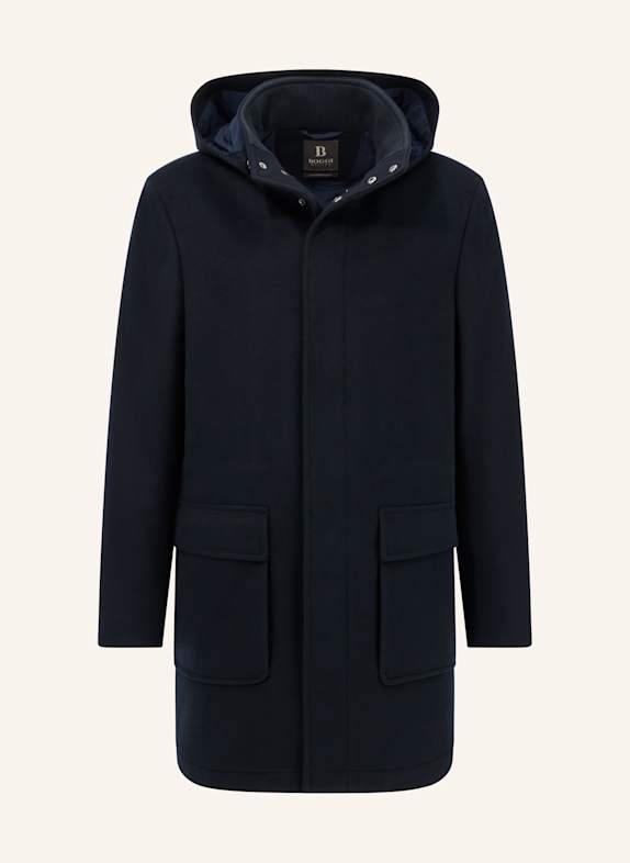 BOGGI MILANO Wool and Cashmere Padded Parka BLAU