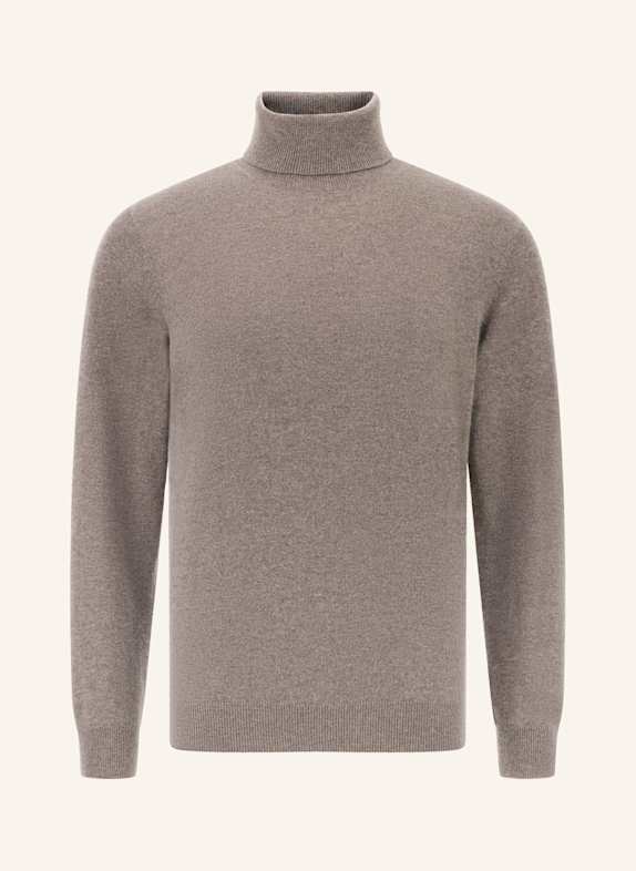 BOGGI MILANO Rollkragenpullover aus Cashmere BEIGE