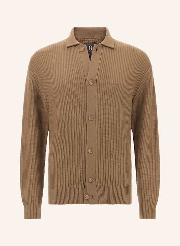 BOGGI MILANO Stricksakko BRAUN