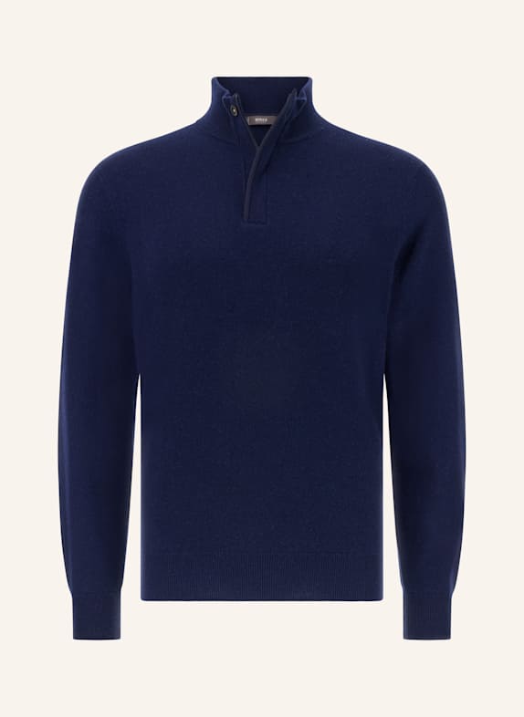 BOGGI MILANO Rollkragenpullover aus Cashmere BLAU