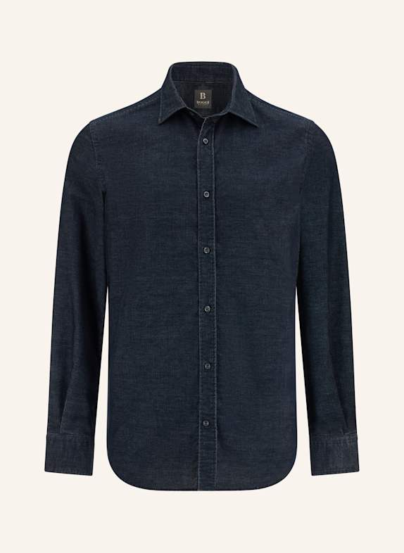 BOGGI MILANO Cordhemd Regular Fit BLAU