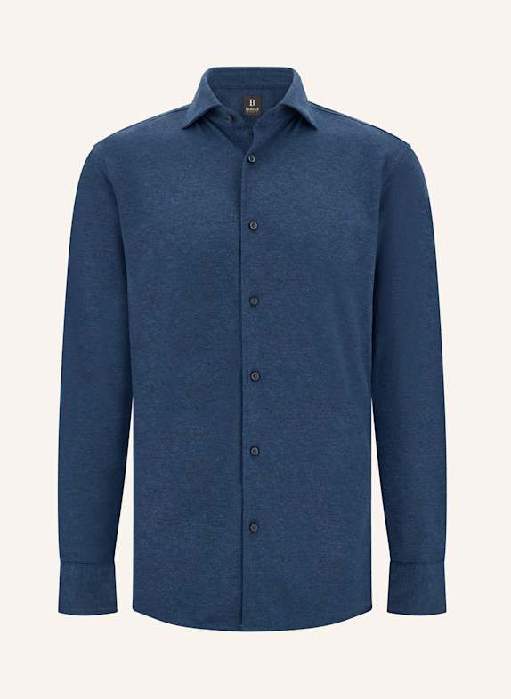 BOGGI MILANO Jerseyhemd Regular Fit BLAU