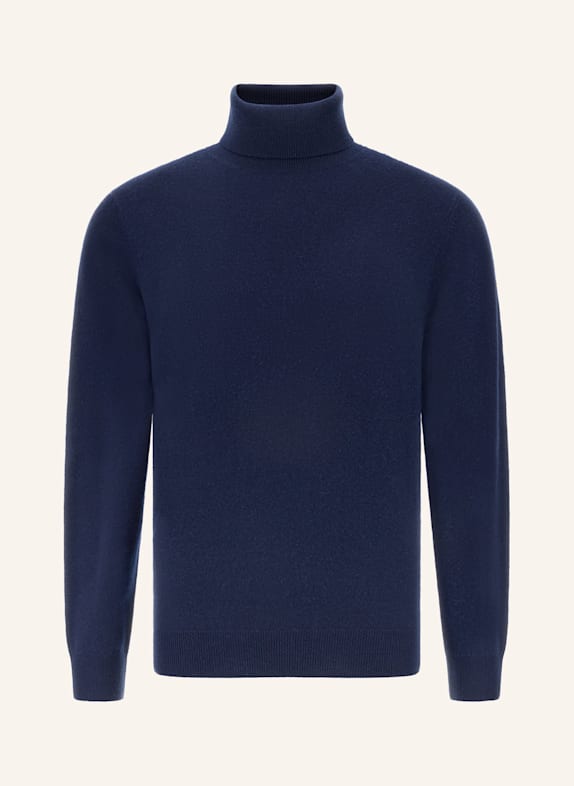 BOGGI MILANO Rollkragenpullover aus Cashmere BLAU