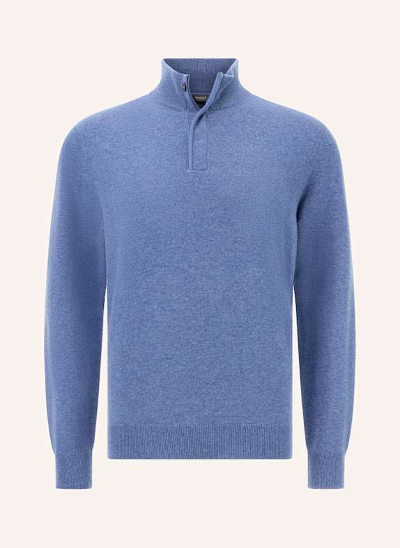 BOGGI MILANO Rollkragenpullover aus Cashmere BLAU
