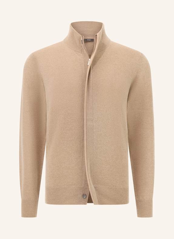BOGGI MILANO Rollkragenpullover aus Cashmere BEIGE
