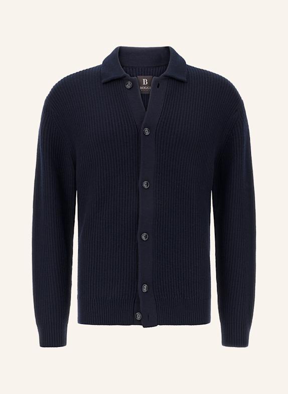 BOGGI MILANO Stricksakko BLAU