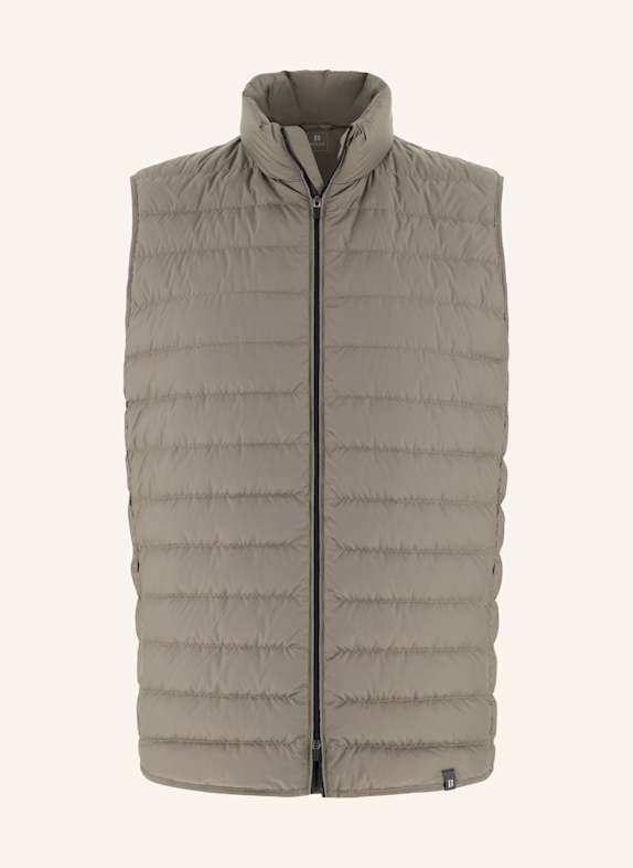 BOGGI MILANO Daunenweste aus Cashmere DUNKELGRAU