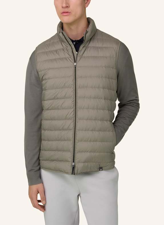 BOGGI MILANO Daunenweste aus Cashmere DUNKELGRAU