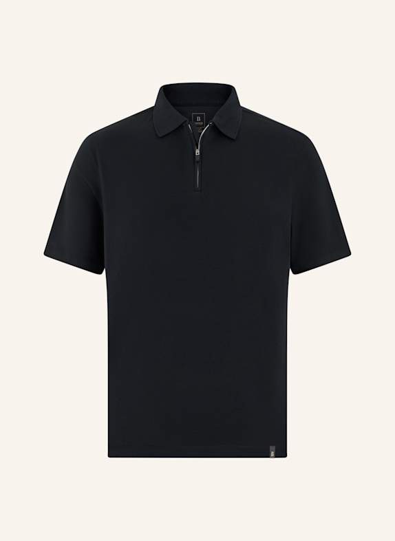 BOGGI MILANO Piqué-Poloshirt SCHWARZ
