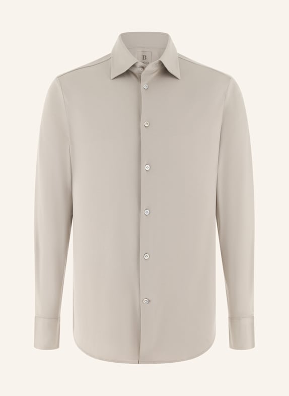 BOGGI MILANO Jerseyhemd Regular Fit BRAUN
