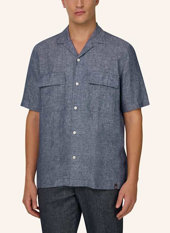 BOGGI MILANO overshirt BLAUW