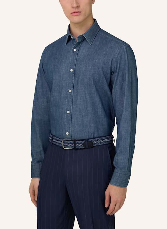BOGGI MILANO overshirt BLAUW