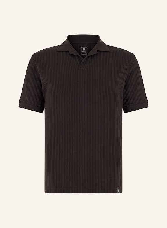 BOGGI MILANO Piqué-Poloshirt BRAUN