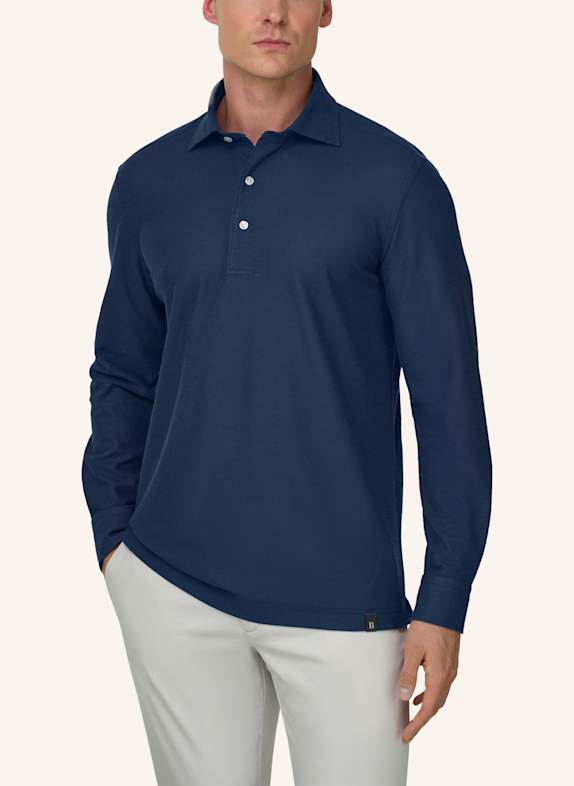 BOGGI MILANO Jersey-poloshirt BLAUW