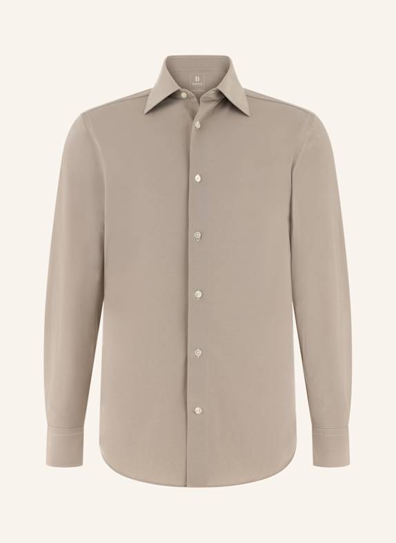 BOGGI MILANO Jerseyhemd BRAUN