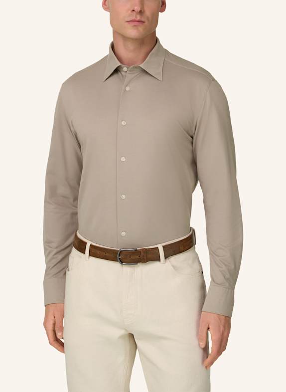 BOGGI MILANO Jerseyoverhemd BRUIN