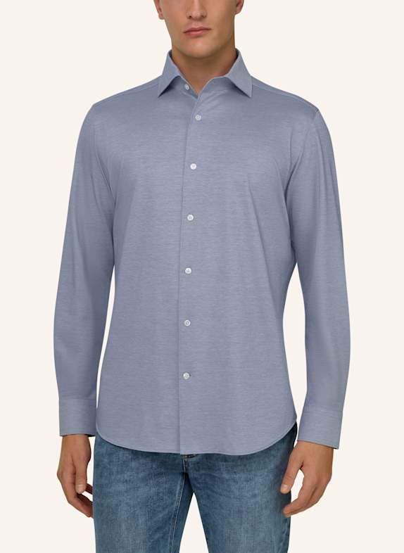 BOGGI MILANO Jerseyoverhemd LICHTBLAUW