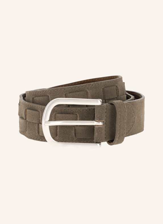 BOGGI MILANO Ledergürtel TAUPE