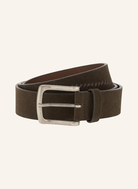 BOGGI MILANO Ledergürtel DUNKELBRAUN