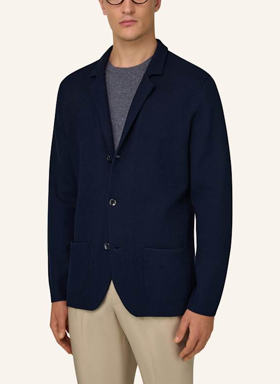 BOGGI MILANO Gebreid jasje BLAUW