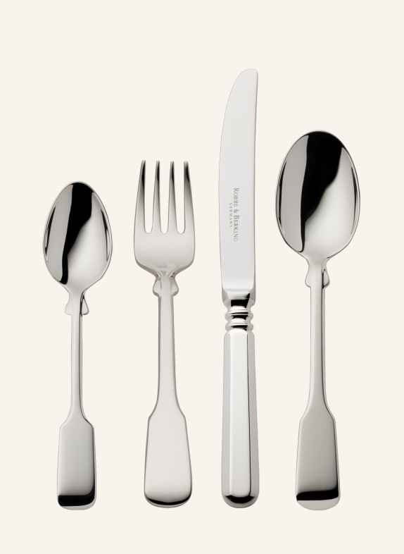 ROBBE & BERKING 4-tlg. Kinderbesteck ALT-SPATEN (150g versilbert) SILBER