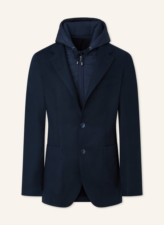 HACKETT LONDON Sakko TXTURE W/ HOOD DUNKELBLAU