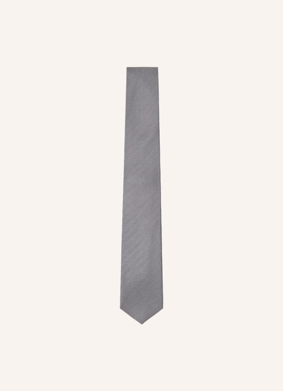 HACKETT LONDON Krawatte MELANGE HERRINGBONE GRAU