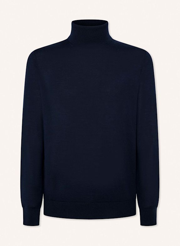 HACKETT LONDON Pullover MERINO SILK ROLL BLAU