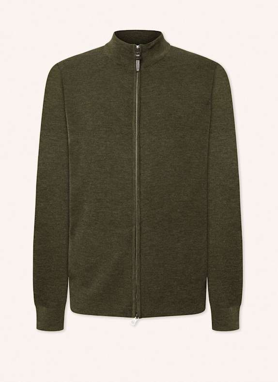 HACKETT LONDON Pullover MILANO FZIP GRÜN