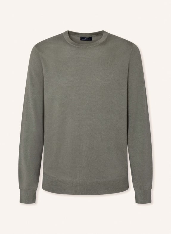 HACKETT LONDON Pullover GMD MERINO SILK CREW GRÜN