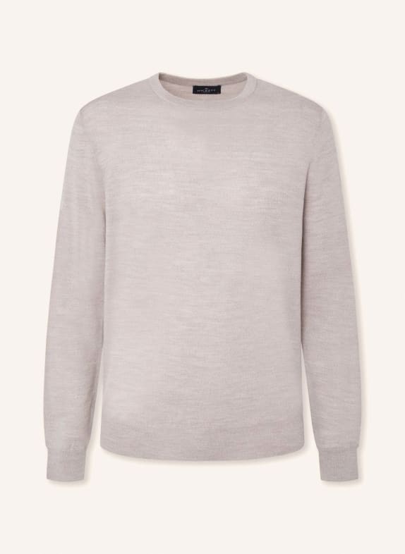 HACKETT LONDON Pullover GMD MERINO SILK CREW BEIGE