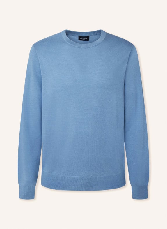 HACKETT LONDON Pullover GMD MERINO SILK CREW BLAU