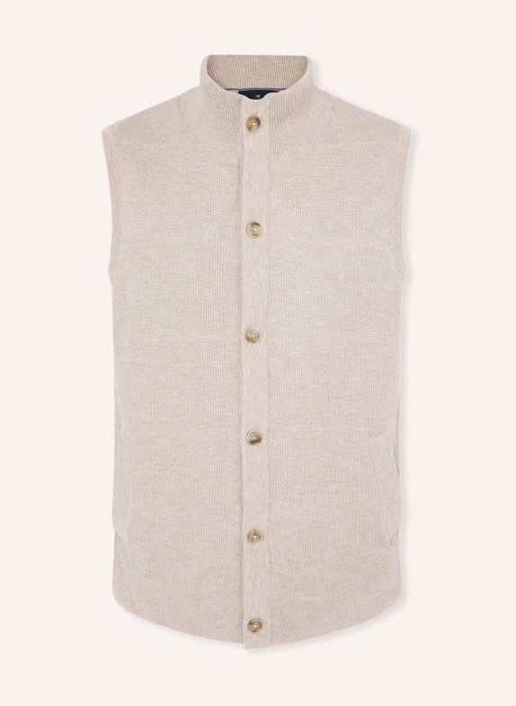 HACKETT LONDON Gilet LW KNIT GILET BEIGE