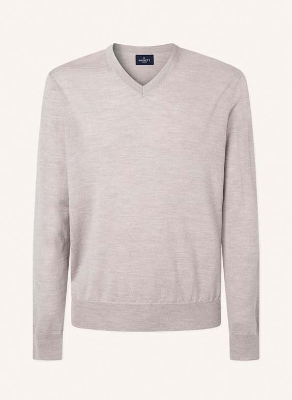 HACKETT LONDON Pullover GMD MERINO SILK V BEIGE