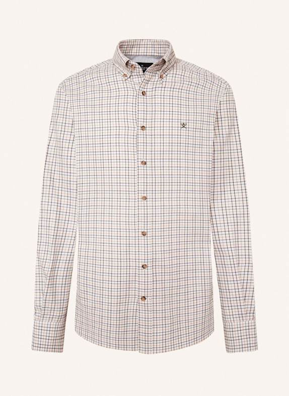 HACKETT LONDON Freizeithemd BRUSHED TATTERSAL GELB