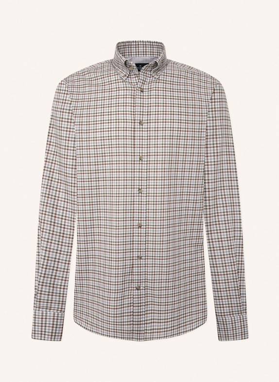 HACKETT LONDON Hemd GINGHAM Tailored Fit BRAUN