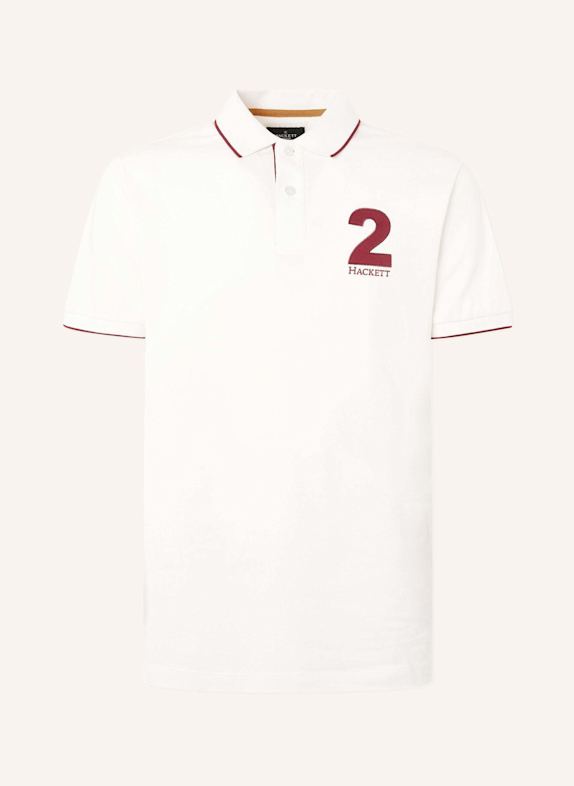 HACKETT LONDON Poloshirt HERITAGE NUMBER POLO WEISS