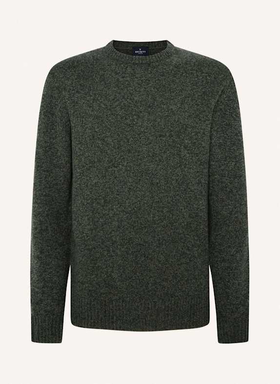 HACKETT LONDON Pullover MOULINE CREW NECK DUNKELGRÜN