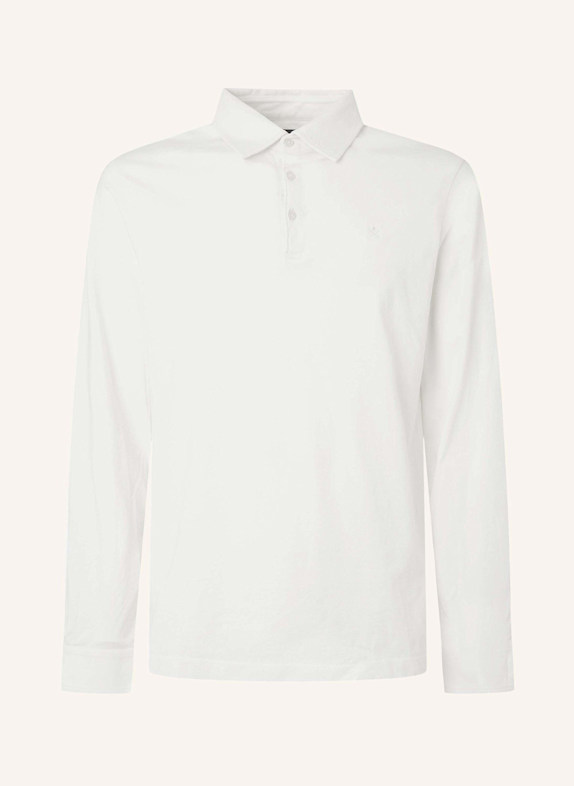 HACKETT LONDON Poloshirt WASHED JERSEY LS WEISS