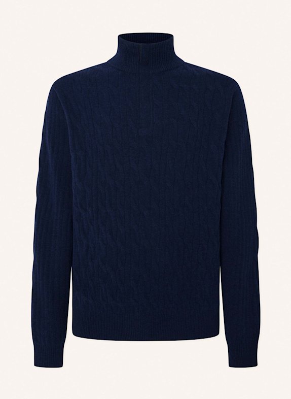 HACKETT LONDON Pullover LW CABLE HZIP BLAU