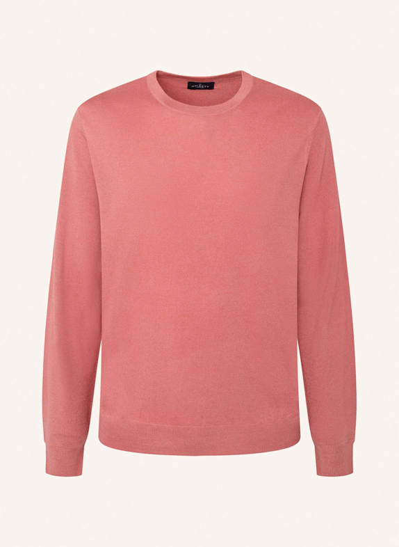 HACKETT LONDON Pullover GMD MERINO SILK CREW ORANGE